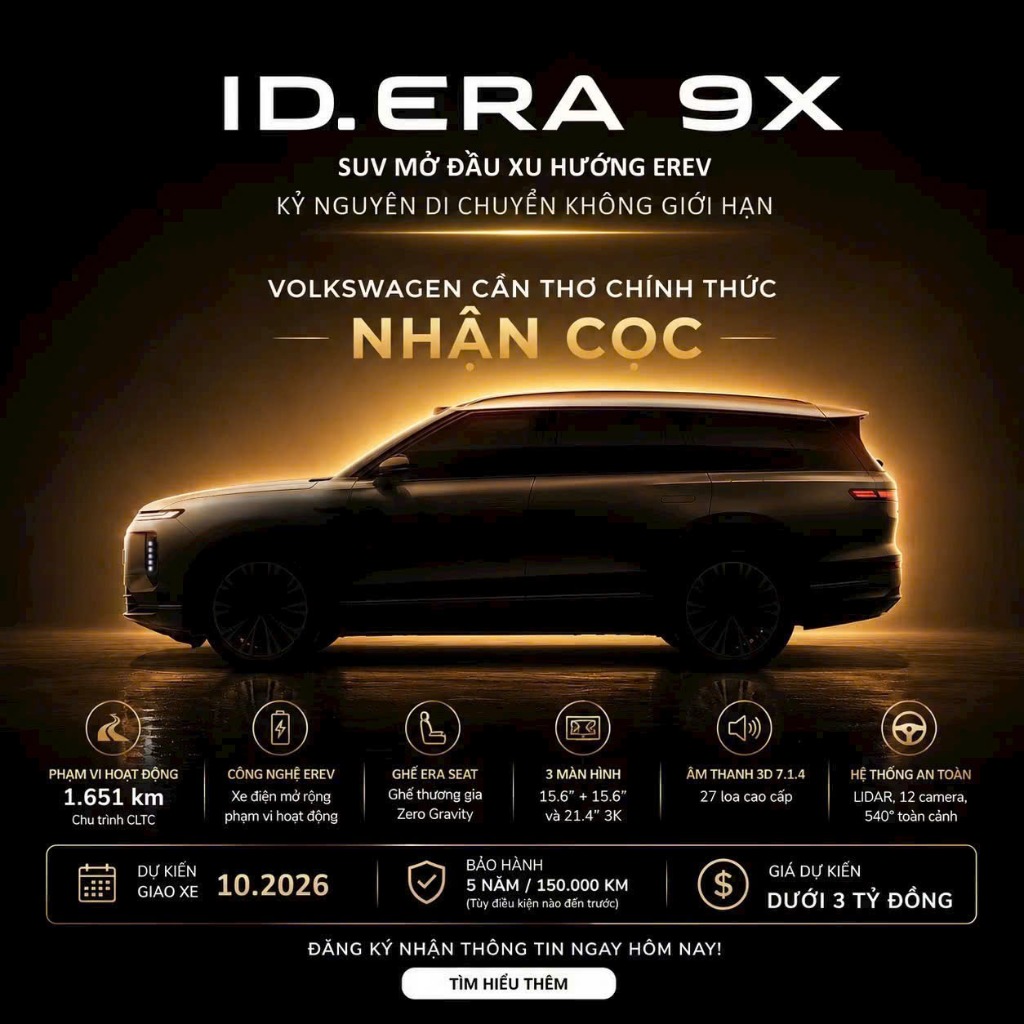 Volkswagen ID.ERA 9X - SUV EREV Sắp Ra Mắt