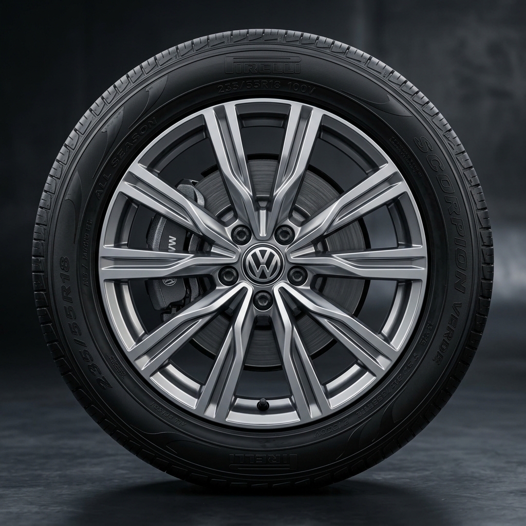 Mâm xe đúc hợp kim 18 inch lốp Pirelli Volkswagen Tiguan